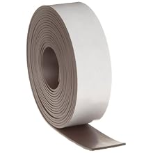 Flexible Magnet Tape, 1/16" Thick, 1" Width, 10 Foot Roll (1 roll)