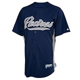 MLB Mens San Diego Padres  Road Batting Practice Jersey (NAVY/SILVER, XX-Large)