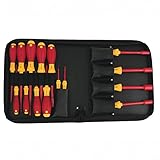 Wiha 32190 Slotted, Phillips and Inch Insulated Screwdriver Set, 1000 Volt, 15 Piece [並行輸入品]