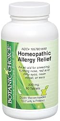 Botanic Choice Homeopathic Allergy Formula, 300 mg, 90 tablets (Pack of 5)
