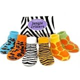 Trumpette Toddler Socks Jungle Critters 1-2 Years 6 Pairs in a Gift Box