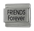 SilverBin Friends Forever Stainless Steel Italian Charm Link