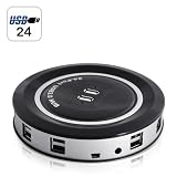 Bynovel 24 Port Ports USB 2.0 Monster USB HUB W/ac Adapter Power Station for USB Devices