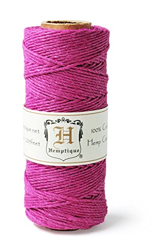 Hemptique HS20-DKPNK Hemp 20-Pound Cord Spool, Dark Pink, 205-Feet