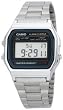 Casio Men's Core A158WA-1 Silver Stainless-Steel Quartz Watch with Digital Dial