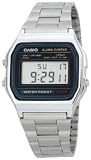 Casio Men's Core A158WA-1 Silver Stainless-Steel Quartz Watch with Digital Dial