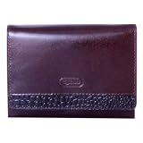 Leatherbay Accordian Leather Wallet w/Croc Accents Mens Wallets