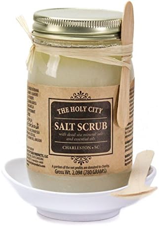 Holy City Revitalizing Dead Sea Salt Hand and Body Scrub Gift Set with Bowl - Ed Hardy, 16 fl oz