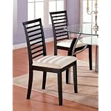 Set of 2 Solid Wood Ladder Back Dining Chairs by AtHomeMart