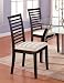 Kitchen & Housewares : Set of 2 Solid Wood Ladder Back Dining Chairs