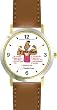 All of THE 7 HABITS #2 - Black Youth (English Text) - DELUXE TWO-TONE WATCH from THE 7 HABITS - WATCH COLLECTION BY WATCHBUDDY&reg; - Arabic Numbers - Brown Leather Strap-Size-Children's Size-Small ( Boy's Size & Girl's Size )