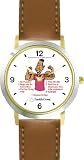 All of THE 7 HABITS #2 - Black Youth (English Text) - DELUXE TWO-TONE WATCH from THE 7 HABITS - WATCH COLLECTION BY WATCHBUDDY&reg; - Arabic Numbers - Brown Leather Strap-Size-Children's Size-Small ( Boy's Size & Girl's Size )