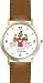 All of THE 7 HABITS #2 - Black Youth (English Text) - DELUXE TWO-TONE WATCH from THE 7 HABITS - WATCH COLLECTION BY WATCHBUDDY&reg; - Arabic Numbers - Brown Leather Strap-Size-Women's Size-Small