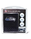NFL Seattle Seahawks Embroidered Golf Towel (3 Golf Balls/12 Tee Gift Set)