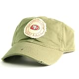 San Francisco 49ers Tattered Patch Slouch Fit Baseball Hat - Green