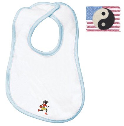 Embroidered Infant Terry Bib with the image of: martial arts