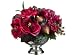 10" Artificial Raspberry Red Tea Rose Silk Flower Arrangement