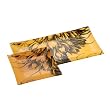 Yellow Gold Glass Plate Set with Crocus Design