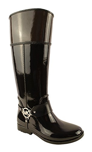Michael Kors Fulton Harness Womens Black/Coffee Tall Rainboots