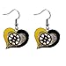 Aminco NHL Boston Bruins Swirl Heart Earrings