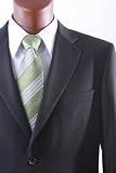 Men's Superior 150s Single Breasted Two Button Black Pinstripe Dress Suit European Cut