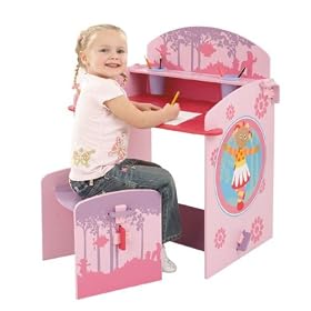 IN THE NIGHT GARDEN PINK DESK AND STOOL