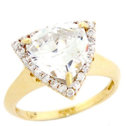 14K Solid Gold 6 Ct Triangle CZ Unique Engagement Ring 41wL8cPwDyL 14K Solid Gold 6 Ct Triangle CZ Unique Engagement Ring