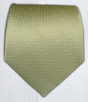 100% Silk Woven Sage Green Herringbone Solid Tie