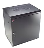 Gator Cases GR-WF4B0917TB-9U 17-Inch Deep Fixed Wall Mounted Rack with Steel Front Door Included (Black)