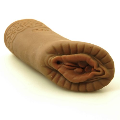 Brown Beaded Pocket Pussy Adult Sex Toy Kit
