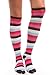 Over The Knee Brown Stripe V-Toe Flip Flop Socks (1 Pair)