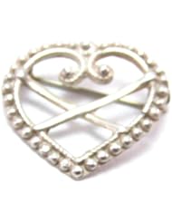 Sterling Silver Norwegian Ostfold Bunad Heart Pin