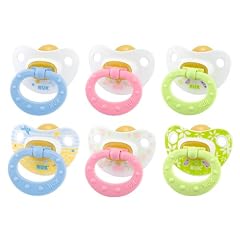 NUK 10172027 - Latex Beruhigungssauger (Schnuller) Happy Kids, Gr��e 2 (6-18 Monate), kiefergerecht, BPA-frei, 2 St�ck, Farbe nicht frei w�hlbar