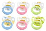 NUK 10172027 - Latex Beruhigungssauger (Schnuller) Happy Kids, Gr��e 2 (6-18 Monate), kiefergerecht, BPA-frei, 2 St�ck, Farbe nicht frei w�hlbar