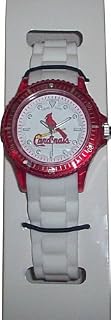 MLB St Louis Cardinals Red with White Band Watch