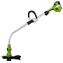 Greenworks 21602 20-Volt Lithium Ion 12-Inch Cordless Electric String Trimmer/Edger with 6 Amp/Hour Extended Run-Time Lithium Ion Battery & Charger