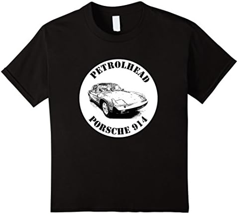 Kids Petrolhead German Sportscar 914 Vintage Car T-Shirt Classic 12 Black