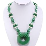 EXP Freshwater Pearl & Green Aventurine Handmade Necklace