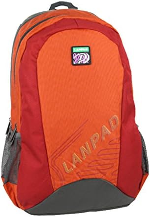 Lanpad Unisex Durable Totem Printed Casual Business Backpack Satchel Back Bag Orange