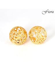 14kgp Gold Filigree Web of Hearts (10mm)- Fiora Italian Charms