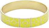 Trina Turk Enamel Brick Gold And Yellow Bangle Bracelet