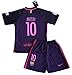 Messi #10 FC Barcelona Away 2016-2017 Jersey with Shorts for Kids
