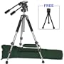 Ravelli AVT Professional 67" Video Camera Tripod with Fluid Drag Head
