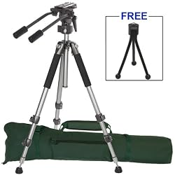 Ravelli AVT Professional 67" Video Camera Tripod with Fluid Drag Head