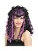 Purple black curly wig Fortuna