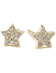 Zoe Chicco "Celestial" 14k White Diamond Star Stud Earrings