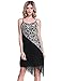 PrettyGuide Women's 1920S Paisley Art Deco Sequin Tassel Glam Party Gatsby Dress
