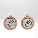 Sterling Silver and Copper Om or Aum Symbol Earrings, #8687