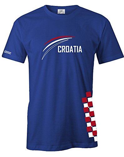 KROATIEN – CROATIA – EM 2012 – FANSHIRT – HERREN – T-SHIRT in Royalblau by Jayess Gr. L