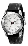 Emporio Armani AR5870 Black Rubber Strap White Dial Mens Watch